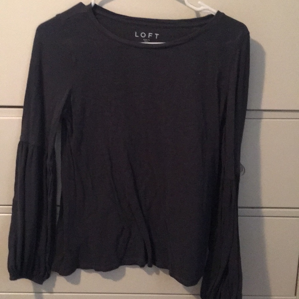 Loft grey dark lantern long sleeve top